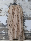 INTO THE EAST 25 Autumn/Winter Silk Hemp Flower Shadow Dress ITE-E1DGSS011KT21DS-QKQ Light Khaki